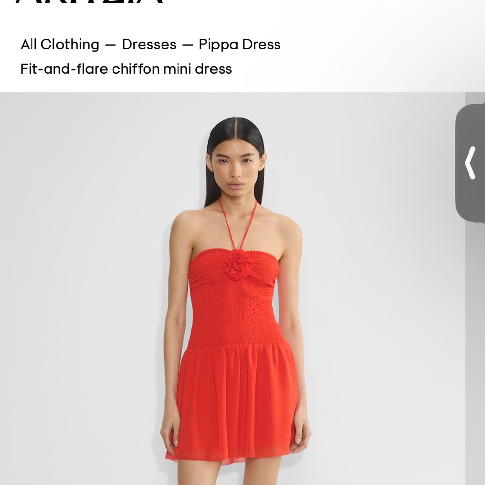 Aritzia Vibrant Red Mini Dress